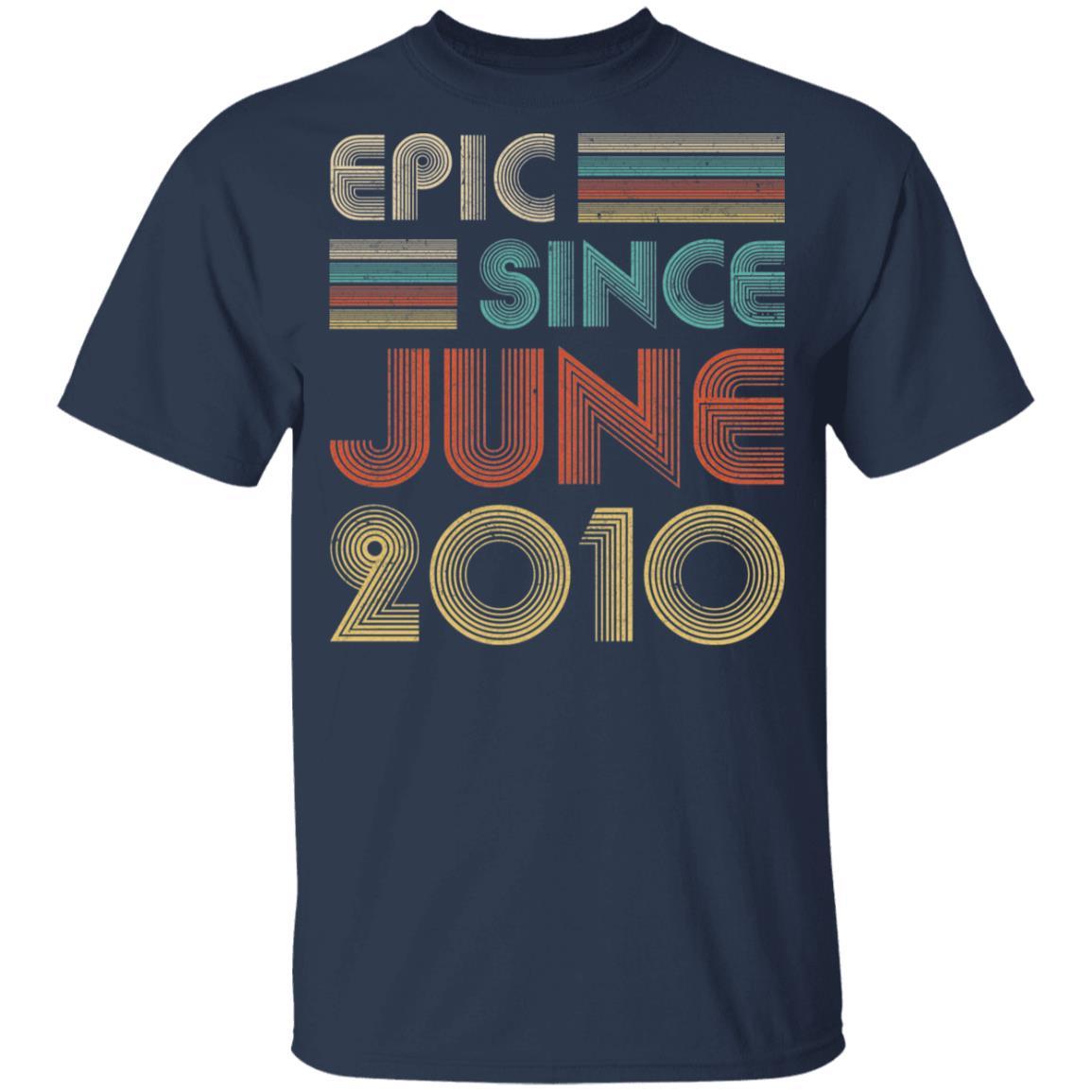 Epic Since June 2010 Vintage 11th Birthday Gifts Youth-Youth Shirt-Youth T-Shirt-Navy