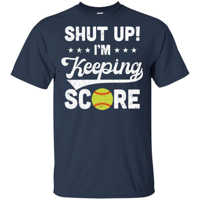 Shut Up I'm Keeping Score Funny Softball-T-Shirt & Hoodie-Classic T-Shirt-Navy