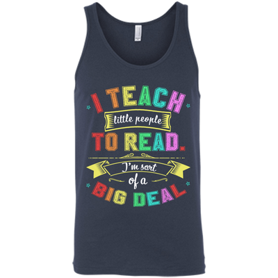 I Teach Little People To Read-T-Shirt & Hoodie-Unisex Tank-Navy