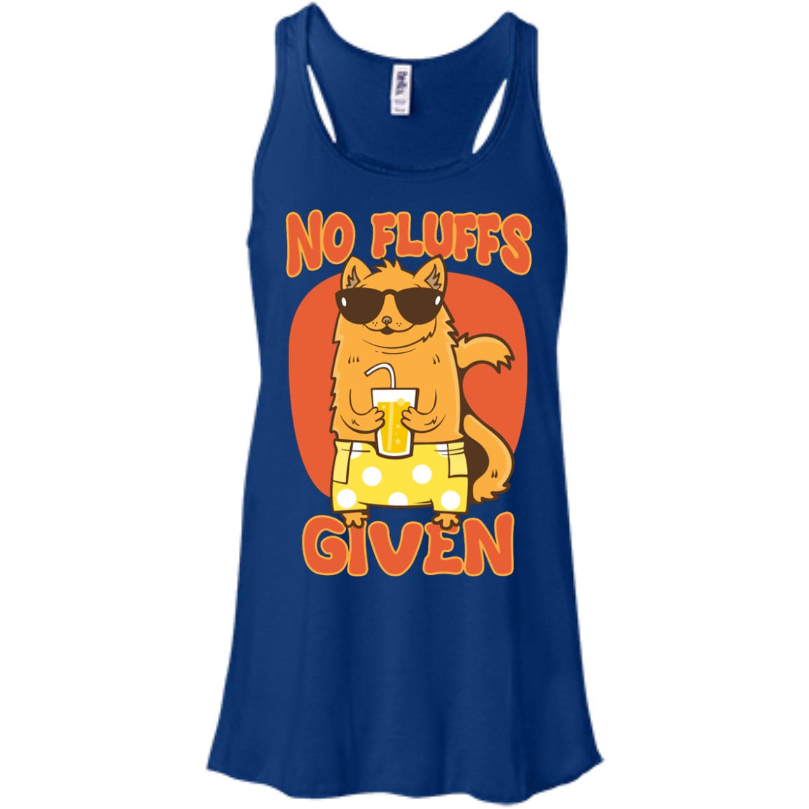 No Fluffs Given-T-Shirt & Hoodie-Women's Flowy Racerback Tank-True Royal
