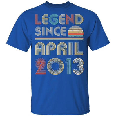 Legend Since April 2013 Vintage 8th Birthday Gifts Youth-Youth Shirt-Youth T-Shirt-Royal