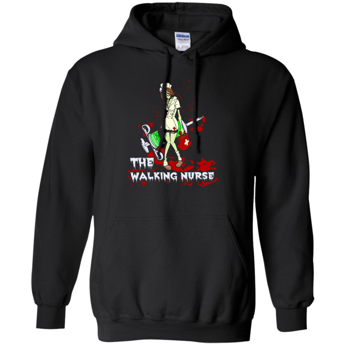 The Walking Nurse-T-Shirt & Hoodie-Pullover Hoodie-Black