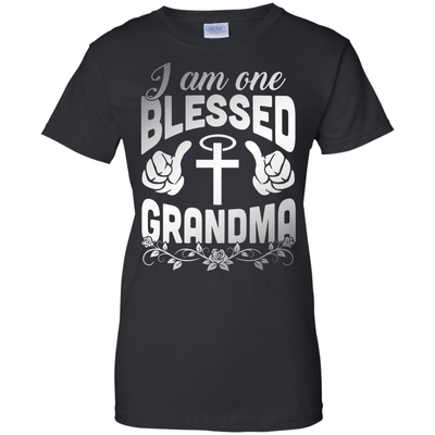I Am One Blessed Grandma-T-Shirt & Hoodie-Women's T-Shirt-Black