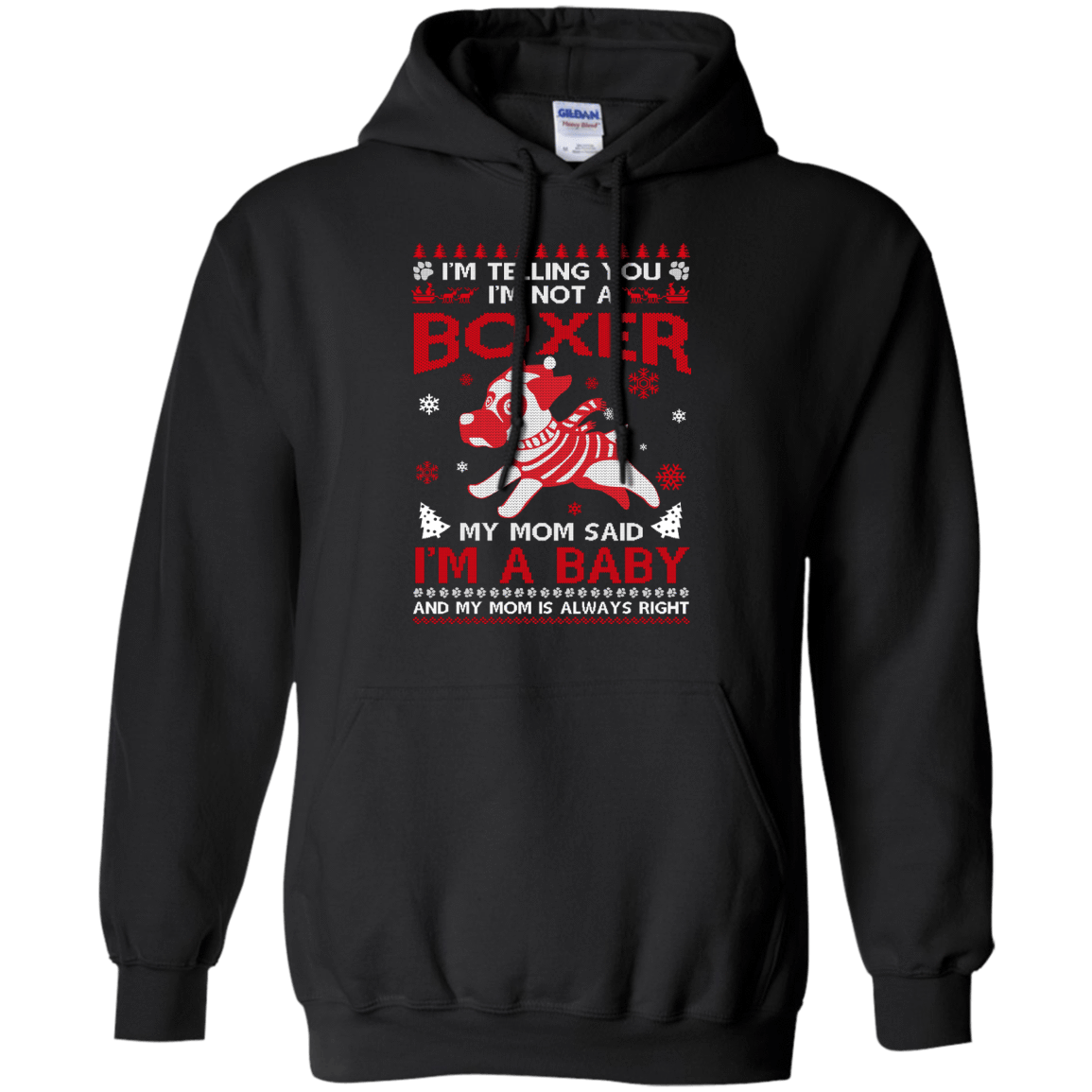 I'm Telling You I'm Not A Boxer-T-Shirt & Hoodie-Pullover Hoodie-Black
