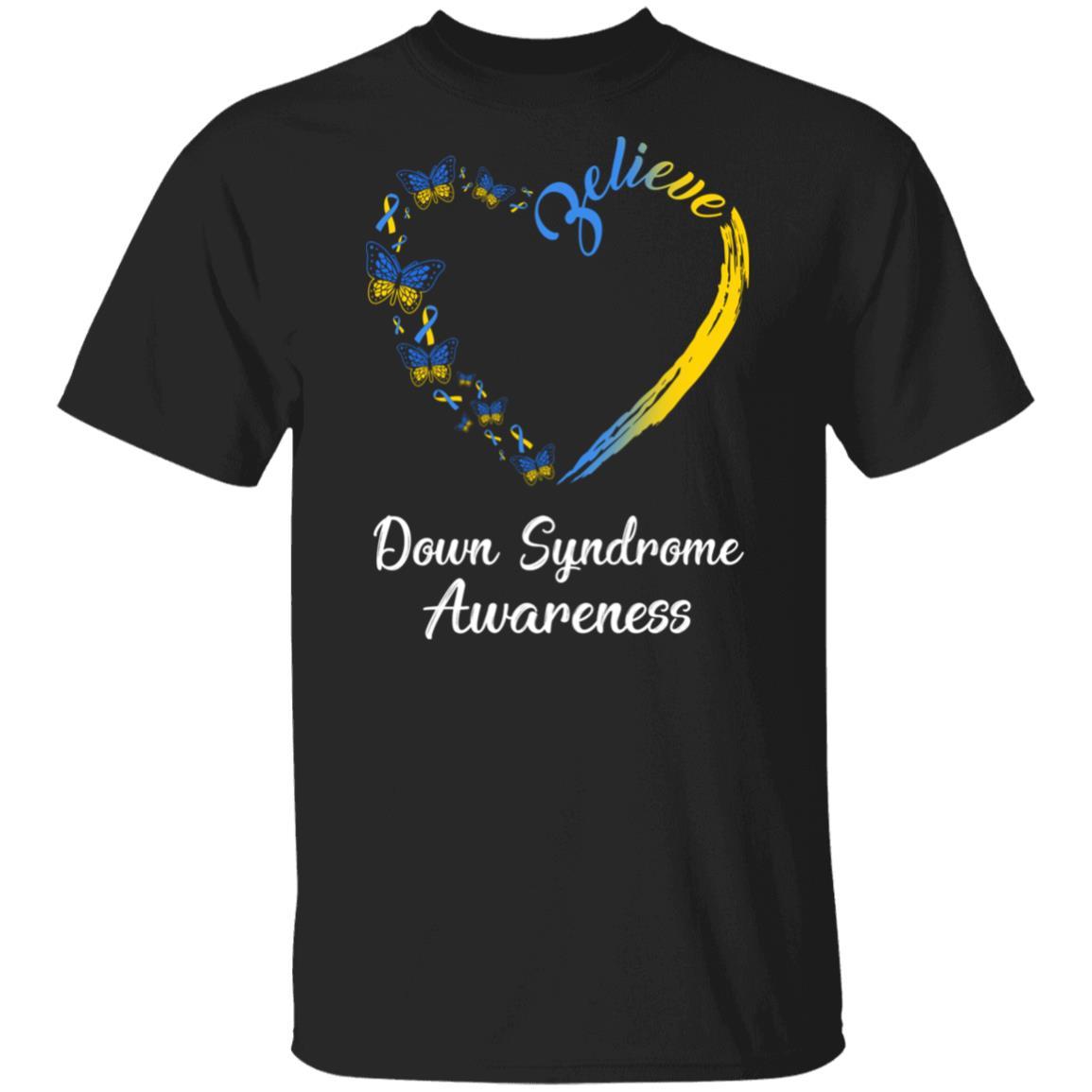 Butterfly Believe Down Syndrome Awareness Ribbon Gifts