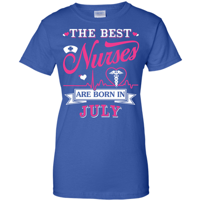 The Best Nurses Are Born In July-T-Shirt & Hoodie-Women's T-Shirt-Royal