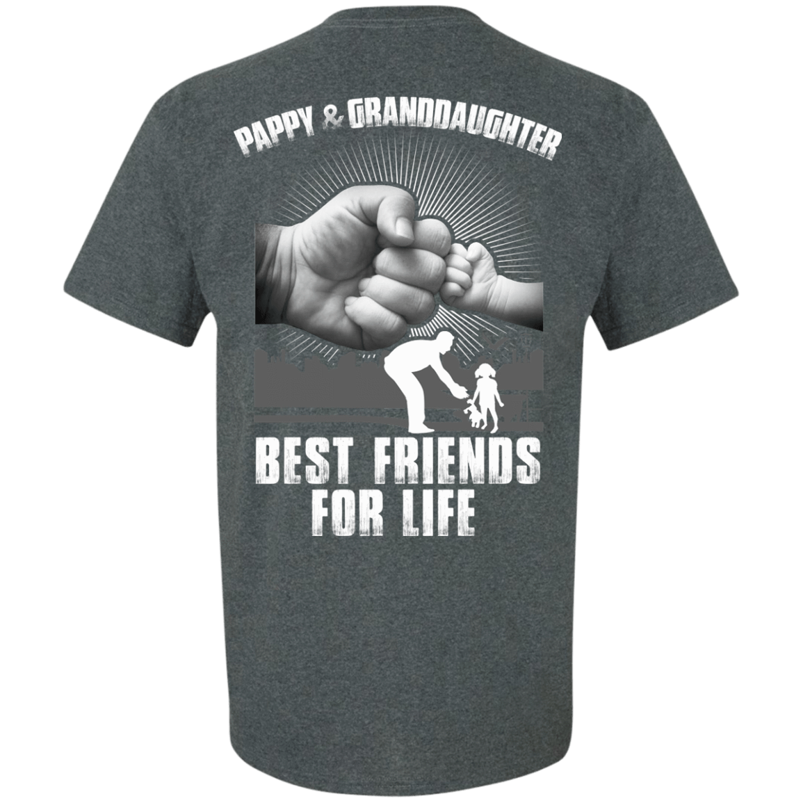 Pappy And Granddaughter Best Friends For Life-T-Shirt & Hoodie-Classic T-Shirt-Dark Heather