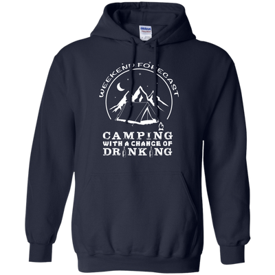 Weekend Forecast Camping-T-Shirt & Hoodie-Pullover Hoodie-Navy