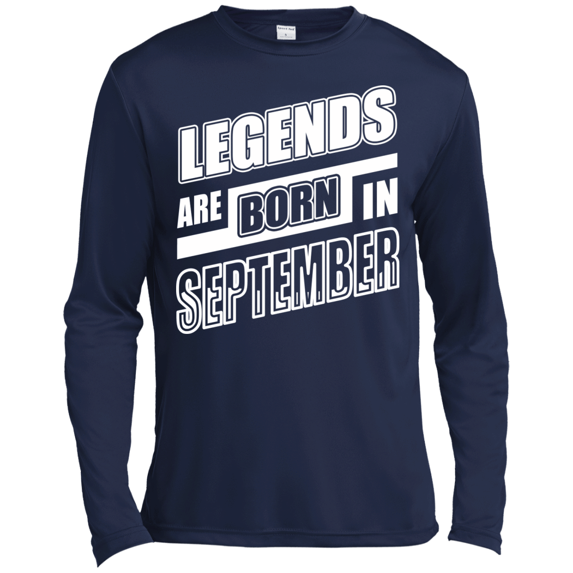 Legends are born in SEPTEMBER-T-Shirt & Hoodie-Long Sleeve T-Shirt-Navy