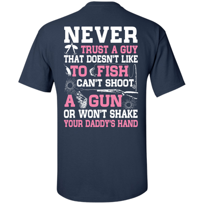 NEVER TRUST A GUY Doesn't Like To Fish-T-Shirt & Hoodie-Classic T-Shirt-Navy