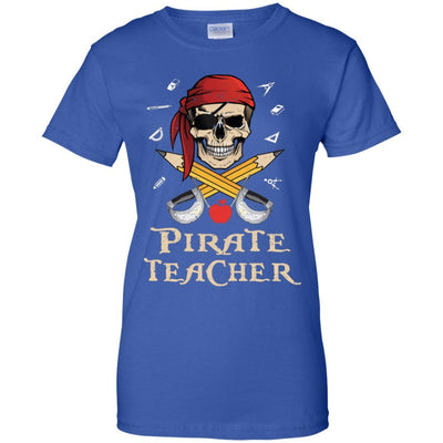 Funny Pirate Teacher Halloween Skull Adult Gift-T-Shirt & Hoodie-Women's T-Shirt-Royal