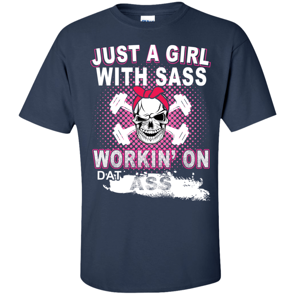 JUST A GIRL WITH SASS-T-Shirt & Hoodie-Classic T-Shirt-Navy