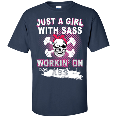 JUST A GIRL WITH SASS-T-Shirt & Hoodie-Classic T-Shirt-Navy