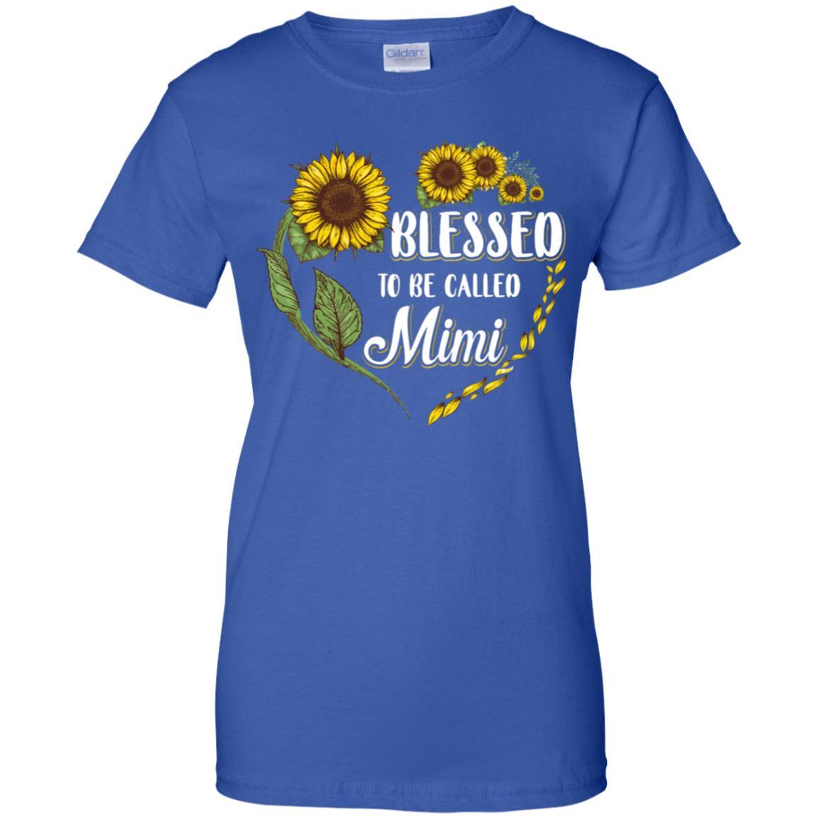 Blessed To Be Called Mimi Sunflower Mothers Day Gift-T-Shirt & Tank Top-Women's T-Shirt-Royal