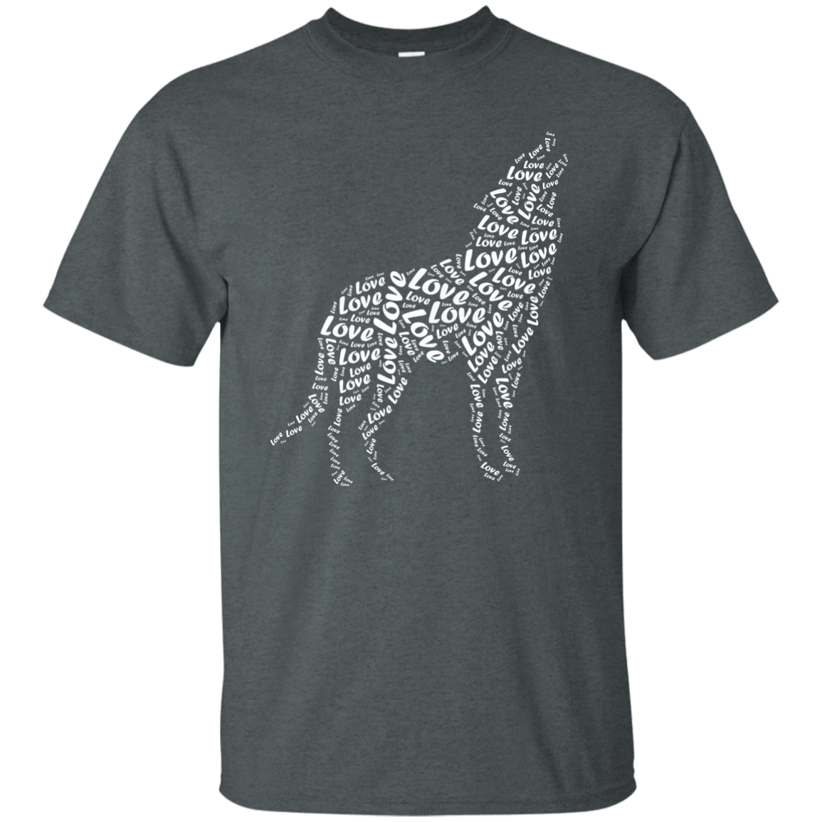I Love Wolf-T-Shirt & Hoodie-Classic T-Shirt-Dark Heather