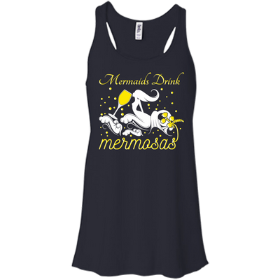 Mermaid drink mermosas-T-Shirt & Hoodie-Women's Flowy Racerback Tank-Midnight