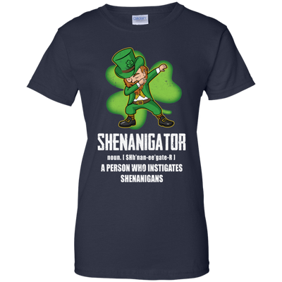 Shenanigator Person Who Instigates Shenanigans Irish-T-Shirt & Hoodie-Women's T-Shirt-Navy