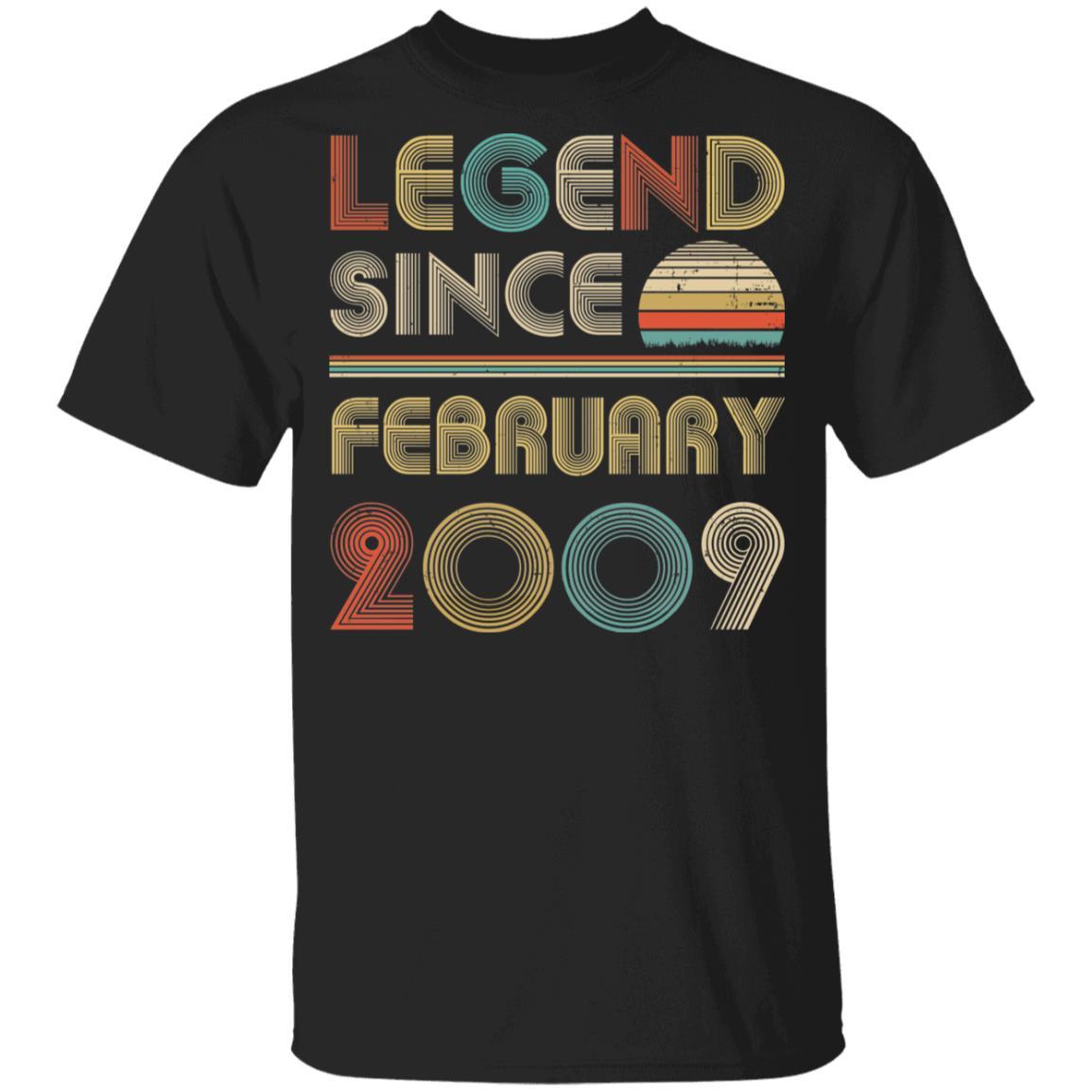 Legend Since February 2009 Vintage 13th Birthday Gifts Youth