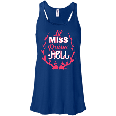 Lil' Miss Raisin Hell-T-Shirt & Hoodie-Women's Flowy Racerback Tank-True Royal