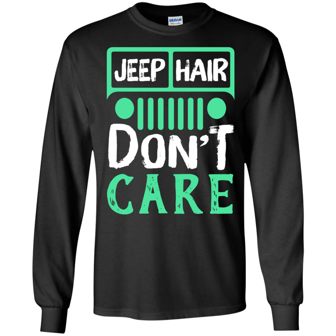 Jeep Hair Don't Care-T-Shirt & Hoodie-Long Sleeve T-Shirt-Black