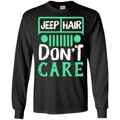 Jeep Hair Don't Care-T-Shirt & Hoodie-Long Sleeve T-Shirt-Black