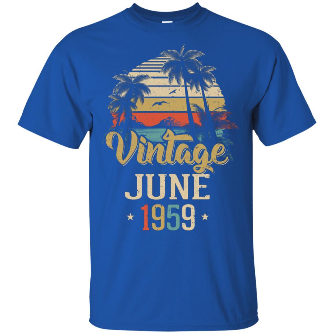 Retro Classic Vintage June 1959 62th Birthday Gift-T-Shirt & Hoodie-Classic T-Shirt-Royal
