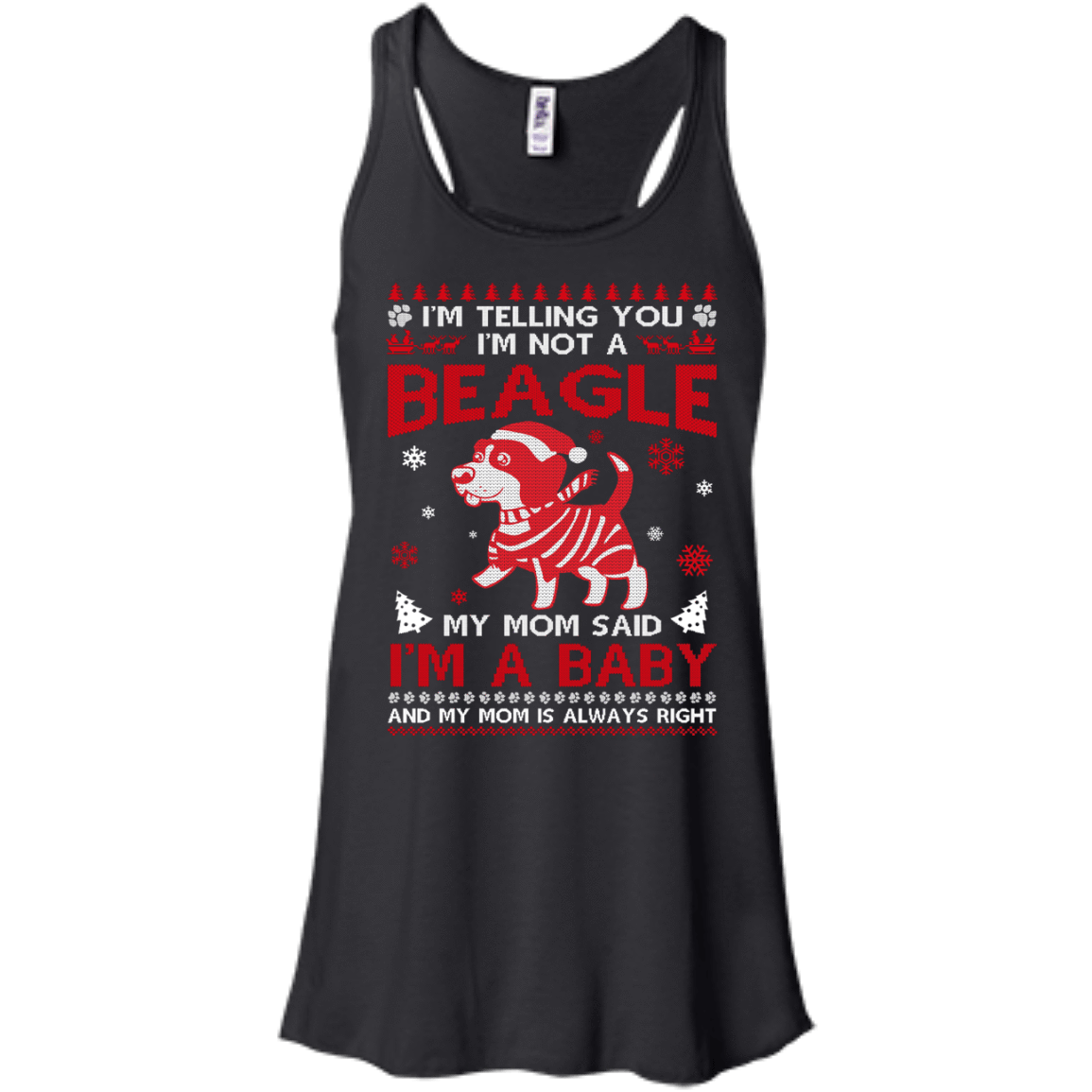 I'm Telling You I'm Not A Beagle-T-Shirt & Hoodie-Women's Flowy Racerback Tank-Black