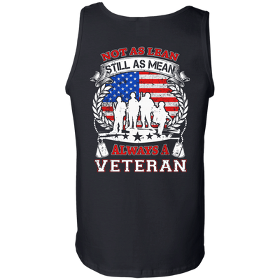 Not As Lean Still As Mean Always A Veteran-T-Shirt & Hoodie-Unisex Tank-Black