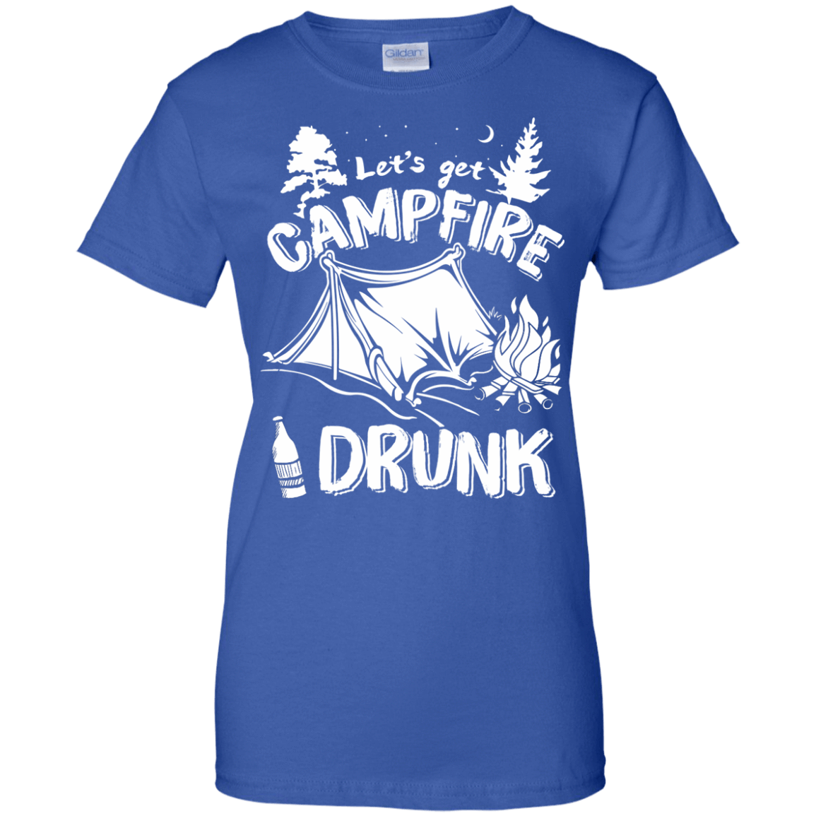 Let's Get Campfire Drunk-T-Shirt & Hoodie-Women's T-Shirt-Royal