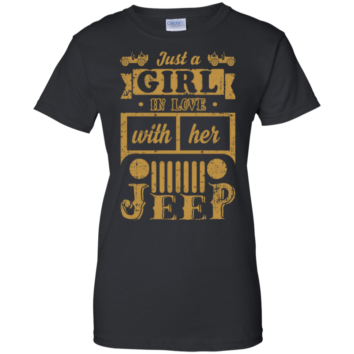 Just A Girl In Love With Her Jeep-T-Shirt & Hoodie-Women's T-Shirt-Black