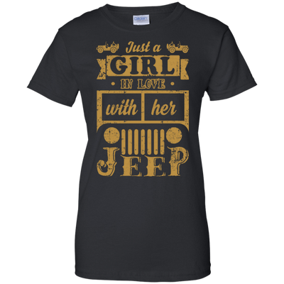 Just A Girl In Love With Her Jeep-T-Shirt & Hoodie-Women's T-Shirt-Black
