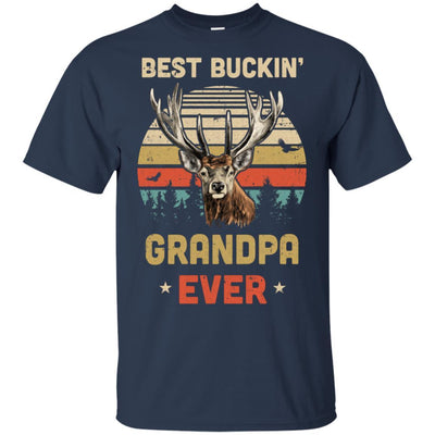 Vintage Best Buckin' Grandpa Ever Gift For Father Day-T-Shirt & Hoodie-Classic T-Shirt-Navy