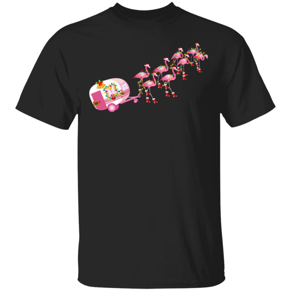 Flamingo Camper Christmas Santa Gift For Glamping Holiday