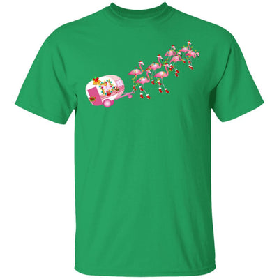 Flamingo Camper Christmas Santa Gift For Glamping Holiday-T-Shirt & Sweatshirt-Classic T-Shirt-Irish Green