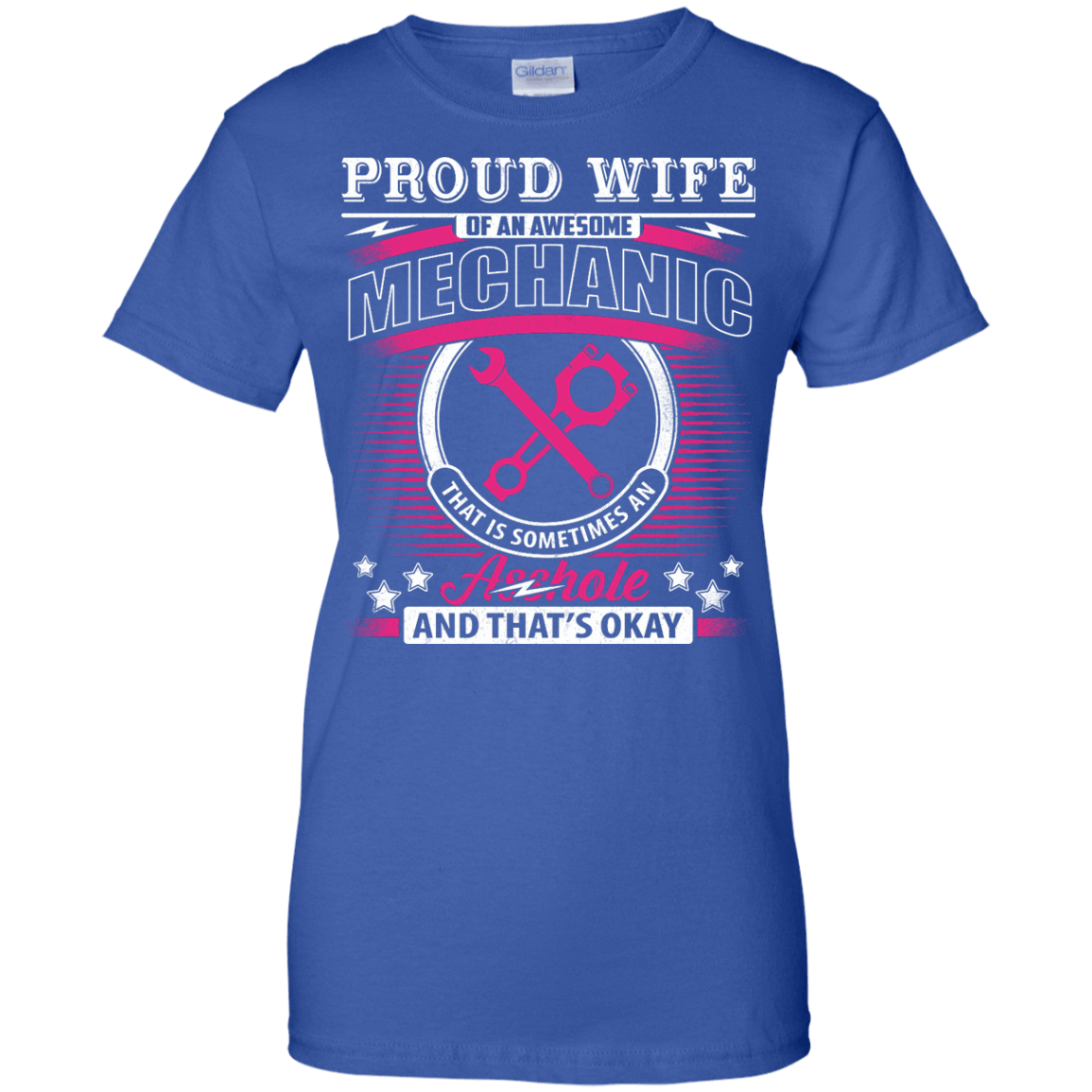Proud Wife Of An Awesome Mechanic-T-Shirt & Hoodie-Women's T-Shirt-Royal