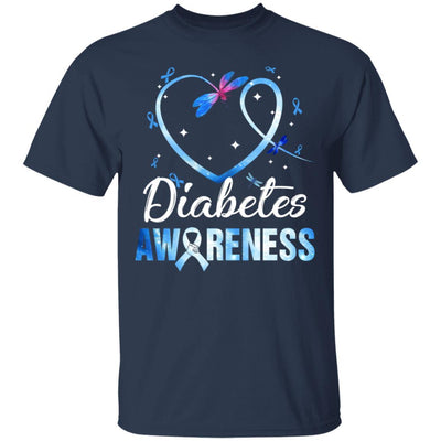Dragonfly Diabetes Awareness-T-Shirt & Hoodie-Classic T-Shirt-Navy
