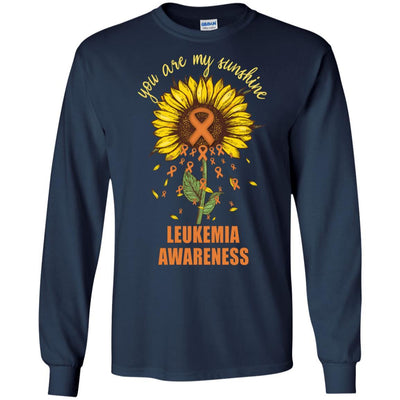 You Are My Sunshine Leukemia Awareness-T-Shirt & Hoodie-Long Sleeve T-Shirt-Navy