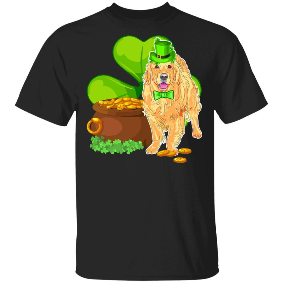Golden Retriever St Patrick's Day Irish Dog Lover Funny Gifts-T-Shirt & Hoodie-Classic T-Shirt-Black