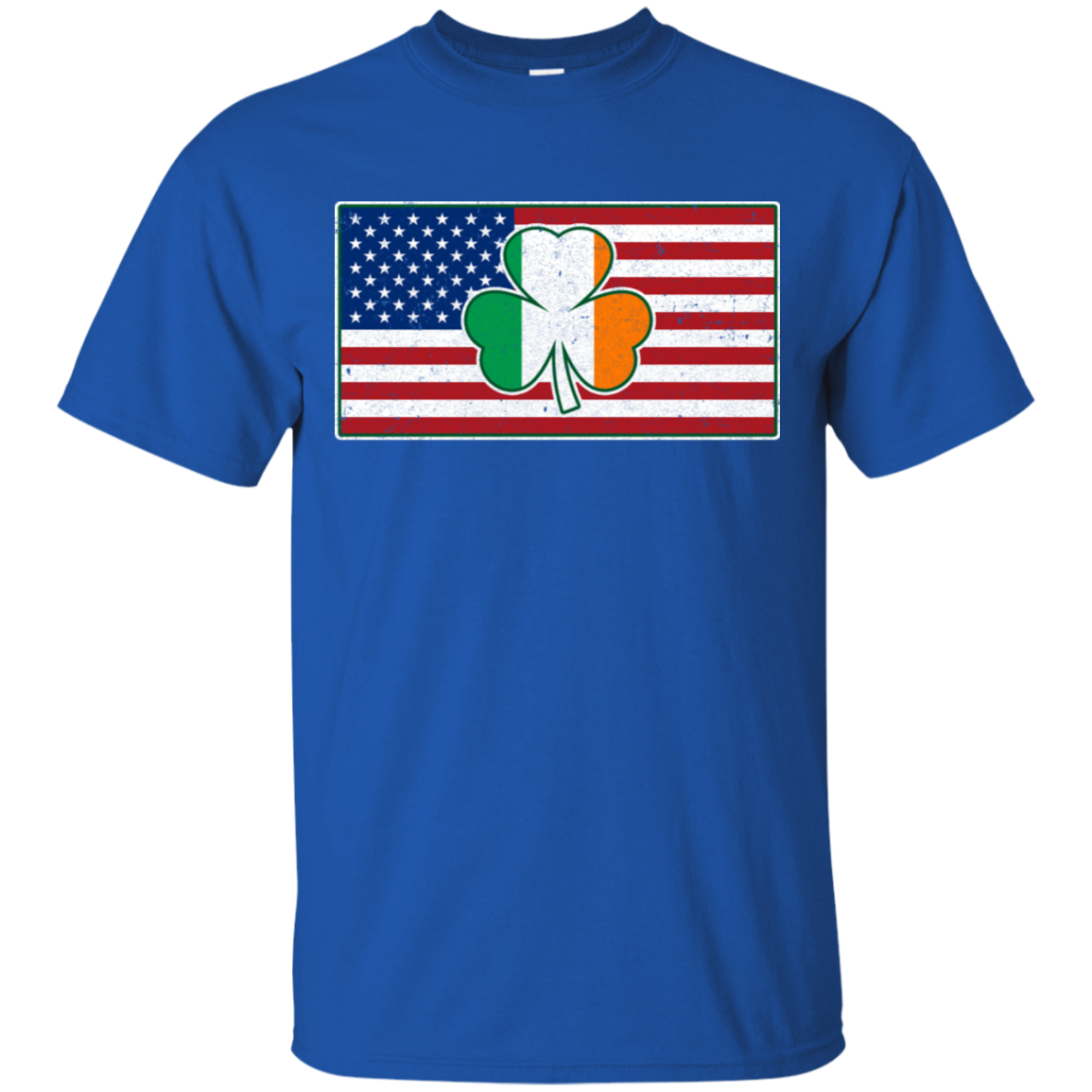 Shamrock Irish Ireland American USA Flag Gift-T-Shirt & Hoodie-Classic T-Shirt-Royal