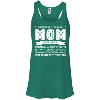 Robotics Mom Just Like A Regular Mom-T-Shirt & Hoodie-Women's Flowy Racerback Tank-Kelly