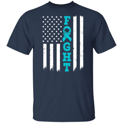 Dysautonomia Awareness American Flag Distressed-T-Shirt & Hoodie-Classic T-Shirt-Navy