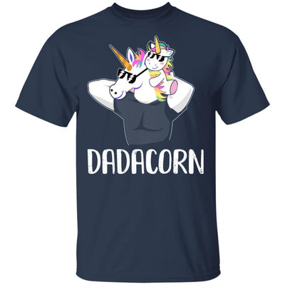 Dadacorn Unicorn Dad And Baby Christmas Gift-T-Shirt & Hoodie-Classic T-Shirt-Navy