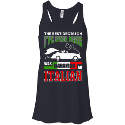 I've Ever Made Was Marrying An Italian-T-Shirt & Hoodie-Women's Flowy Racerback Tank-Midnight