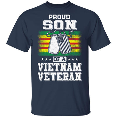 Proud Son Of A VietNam Veteran Dad Mom-T-Shirt & Hoodie-Classic T-Shirt-Navy