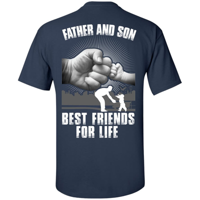 Father And Son Best Friends For Life-T-Shirt & Hoodie-Classic T-Shirt-Navy