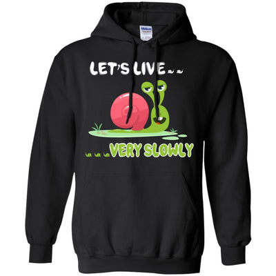 Live Slow But Sorry Im Not Slow Snail-T-Shirt & Hoodie-Pullover Hoodie-Black