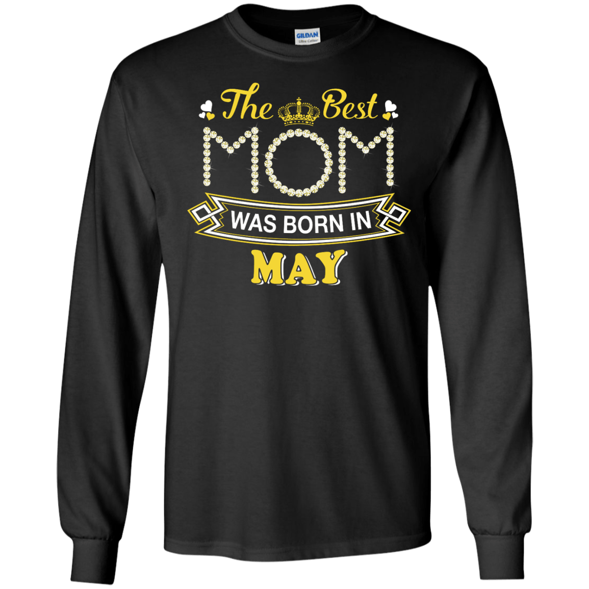 The Best Mom Was Born In May-T-Shirt & Hoodie-Long Sleeve T-Shirt-Black
