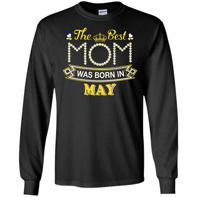 The Best Mom Was Born In May-T-Shirt & Hoodie-Long Sleeve T-Shirt-Black