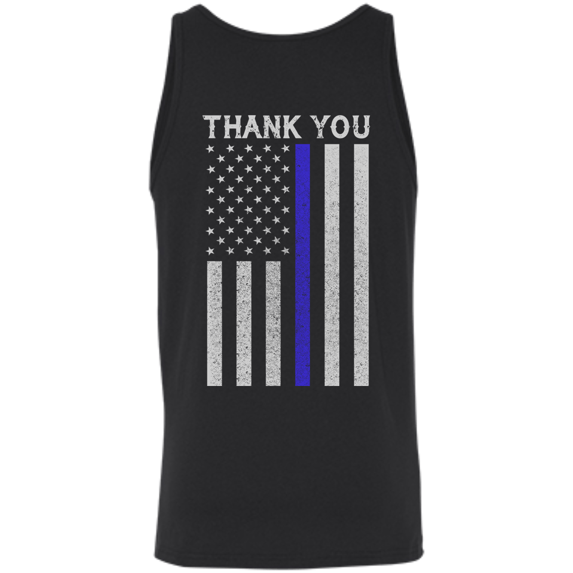 Police Thin Blue Line-T-Shirt & Hoodie-Unisex Tank-Black