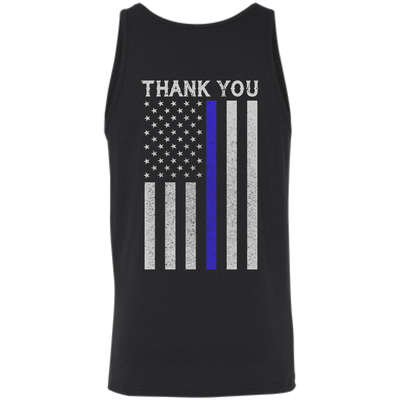 Police Thin Blue Line-T-Shirt & Hoodie-Unisex Tank-Black
